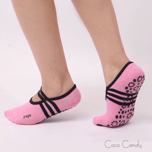 🆕Non-Slip Grip Pink Yoga Pilates Dance Socks - Picture 4 of 6
